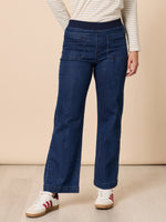 Carpenter Stretch Wide Leg Jean - Dark Denim