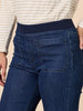 Carpenter Stretch Wide Leg Pull On Denim Jean - Dark Denim rc&co
