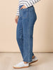 Carpenter Stretch Wide Leg Pull On Denim Jean - Washed Denim RC&CO