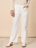 Carpenter Stretch Wide Leg Pull On Denim Jean - Ivory RC&CO