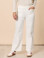 Carpenter Stretch Wide Leg Jean - White