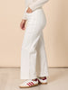 Carpenter Stretch Wide Leg Pull On Denim Jean - Ivory RC&CO