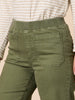 Carpenter Stretch Wide Leg Pull On Denim Jean - Khaki