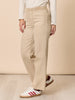 Carpenter Stretch Wide Leg Pull On Denim Jean - Natural