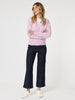 Newport V Neck Knit Jumper - Pink
