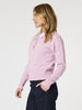 Newport V Neck Knit Jumper - Pink