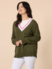 Princeton V Neck Knit Jumper - Khaki rc&co