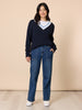 Princeton V Neck Knit Jumper - Navy rc&co