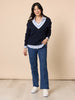 Hollywood Embroidered Star Straight Leg Jean - Denim rc&co