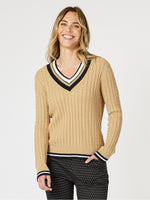 Oxford Cable Knit Jumper - Caramel