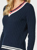 Oxford Cable Knit Jumper - Navy