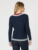 Oxford Cable Knit Jumper - Navy
