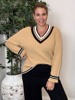 Oxford Cable Knit Jumper - Caramel