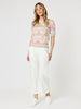 Nikki Floral Print Knit Top - Caramel