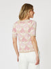 Nikki Floral Print Knit Top - Caramel