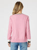 Harvard V Neck Jumper - Blush