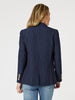 Beckham Pinstripe Blazer - Navy/White