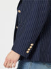 Beckham Pinstripe Blazer - Navy/White