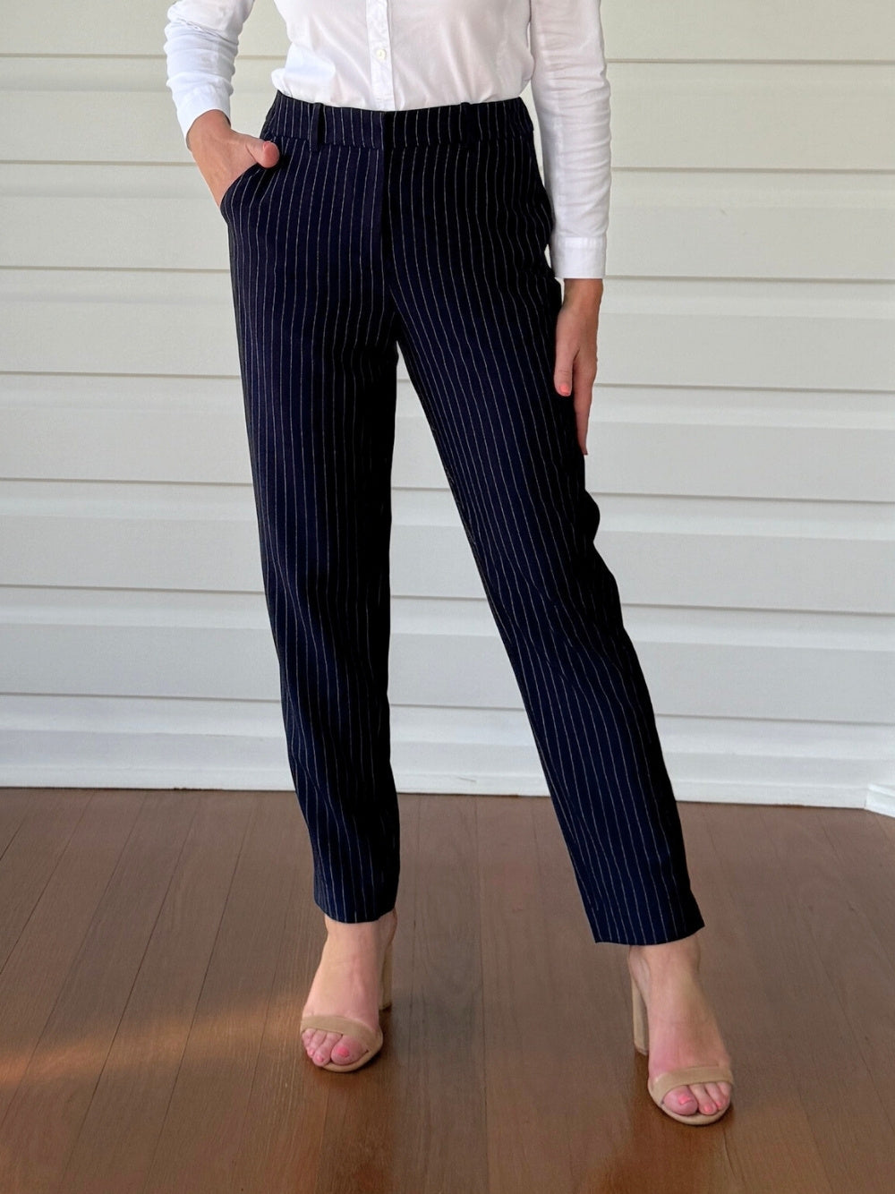papier Prime line pants /navy×blue Beckham Pant - Navy/White – RC & Co