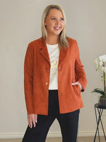 Avenue Faux Suede Jacket - Fig