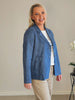 Avenue Faux Suede Jacket - Indigo