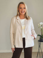 Avenue Faux Suede Jacket - Stone
