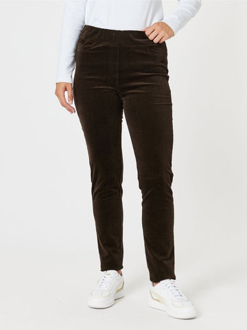 Harper Cord Pant - Chocolate