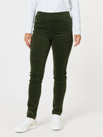 Harper Slim Leg Cord Pant - Khaki