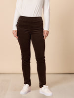 Harper Slim Leg Cord Pant  - Coffee