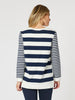 Newport Stripe Top - Navy/Ivory