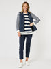Newport Stripe Top - Navy/Ivory
