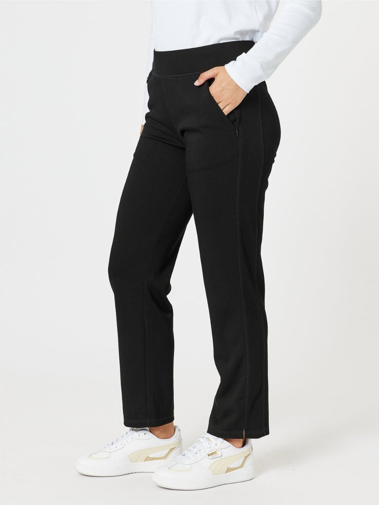 Sport Straight Leg Ponte Pant - Black