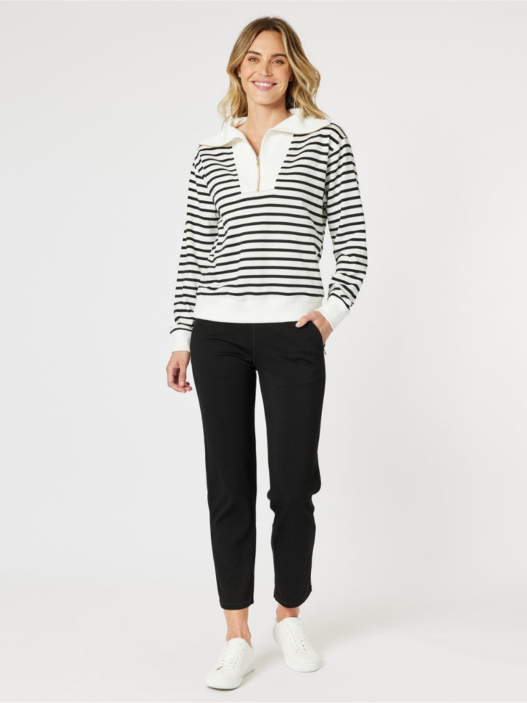 Sport Straight Leg Ponte Pant - Black