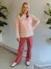 Lucy Stretch Cord Leg Pant - Blush