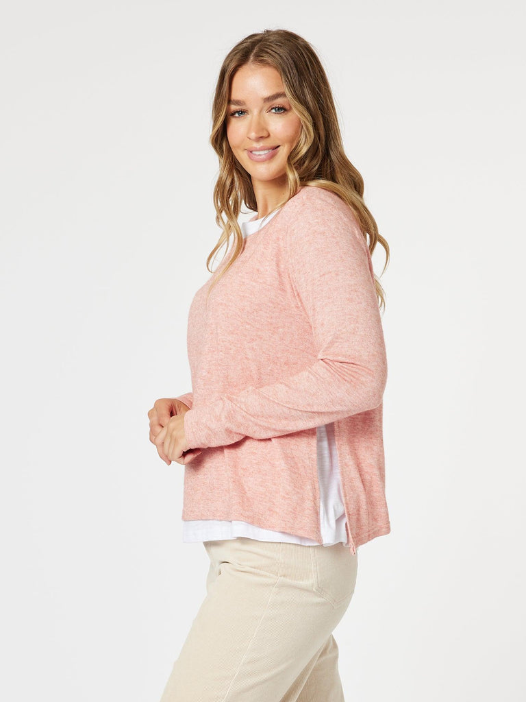 Alice 2 in 1 Knit Top - Coral