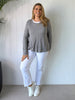 Alice 2 in 1 Knit Top - Charcoal