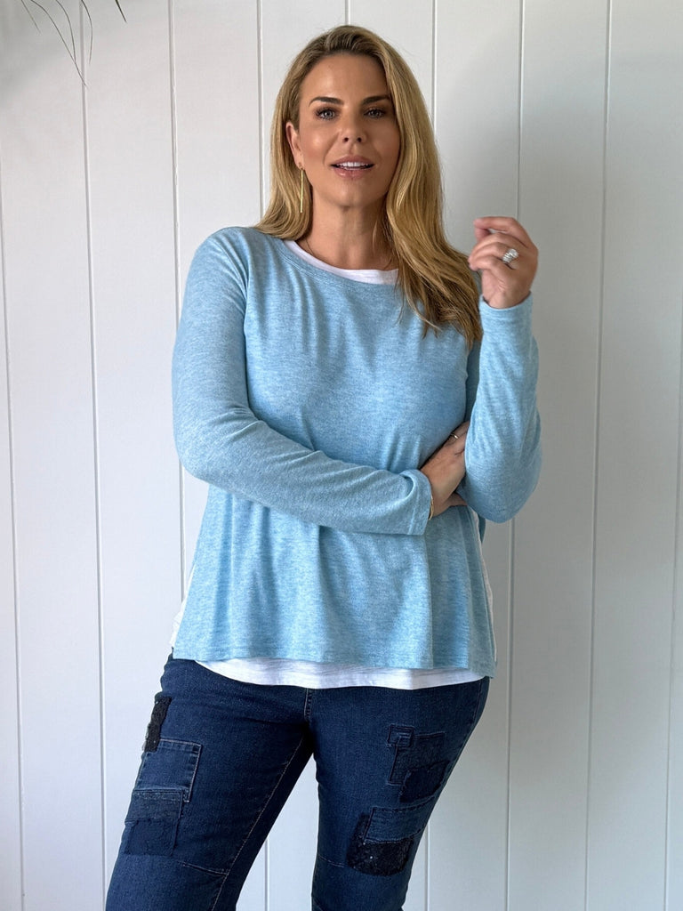 Alice 2 in 1 Knit Top - Blue