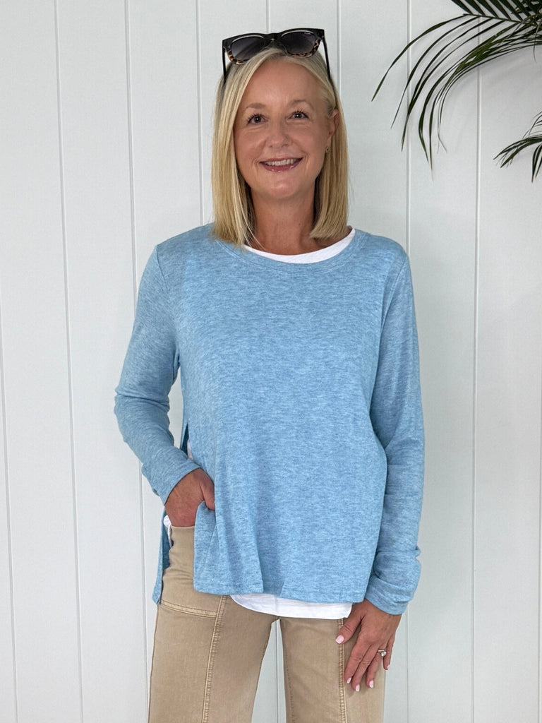 Alice 2 in 1 Knit Top - Blue