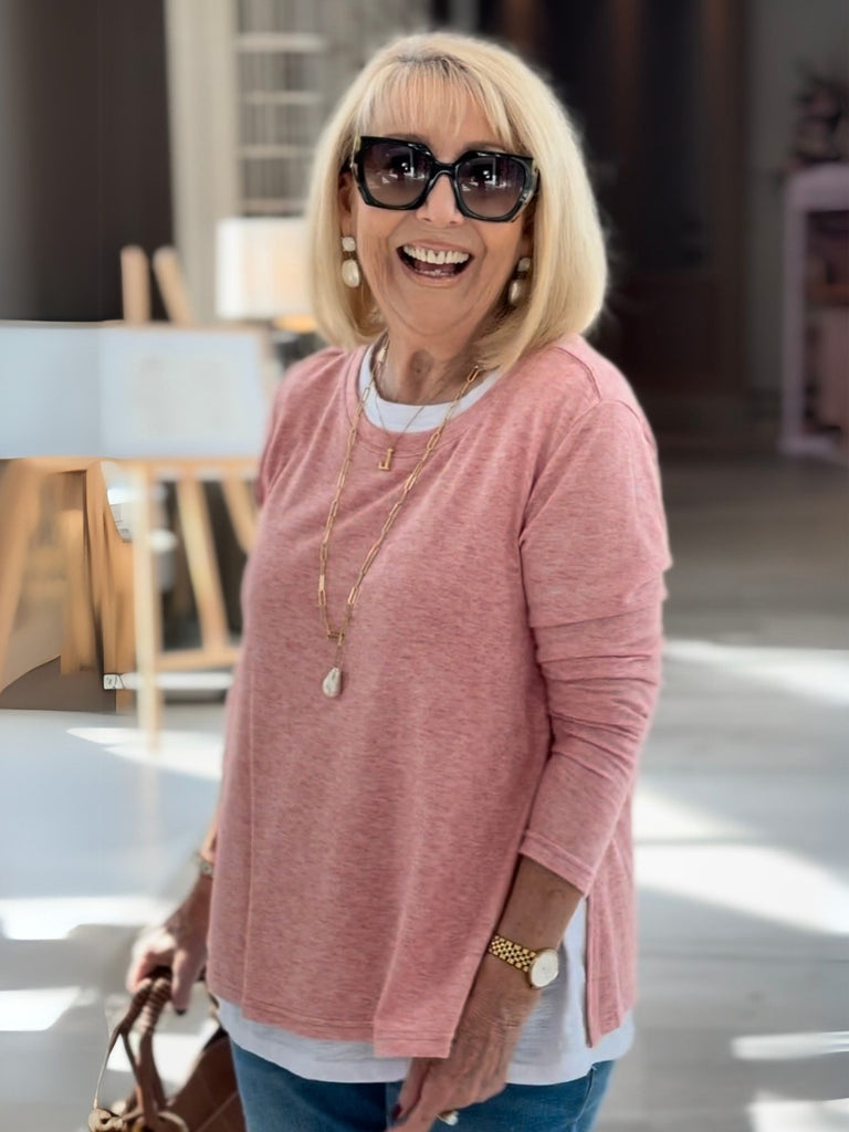 Alice 2 in 1 Knit Top - Coral