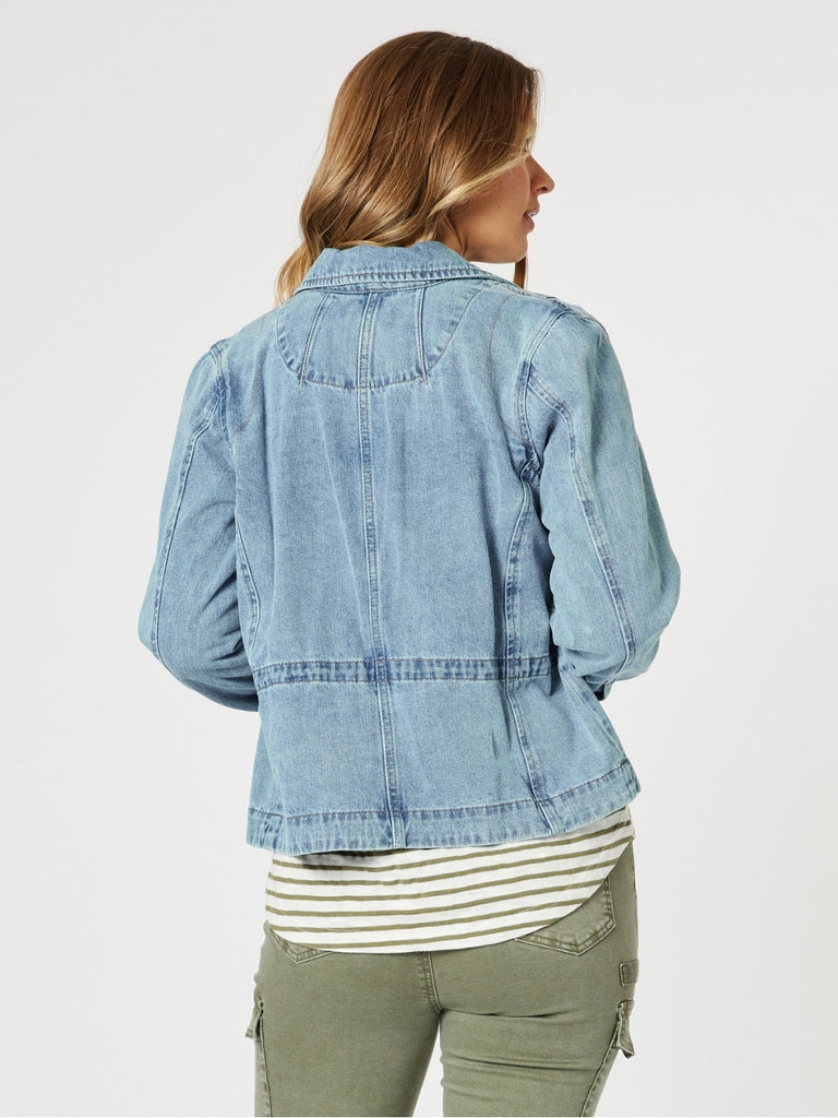 Boyfriend Denim Jacket - Washed Denim