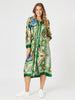 Brooklyn Print Button Dress - Khaki Multi