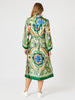 Brooklyn Print Button Dress - Khaki Multi