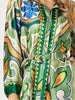 Brooklyn Print Button Dress - Khaki Multi