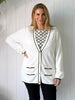 College Cardigan - Ivory