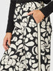Casablanca Floral Print Pant - Black/Chalk