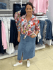 Maddox Floral Print Shirt - Pink/Multi