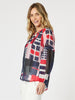 Brighton Print Blouse - Navy Multi