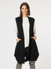 Casa Longline Knit Vest - Black