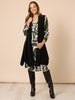 Lyon Print Dress - Khaki Ivory
