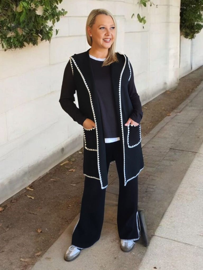 Alice 2 in 1 Knit Top - Black